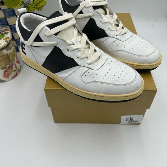 Men's Rhude logo lettering, low top leather sneakers size 9 - Picture 3 of 11